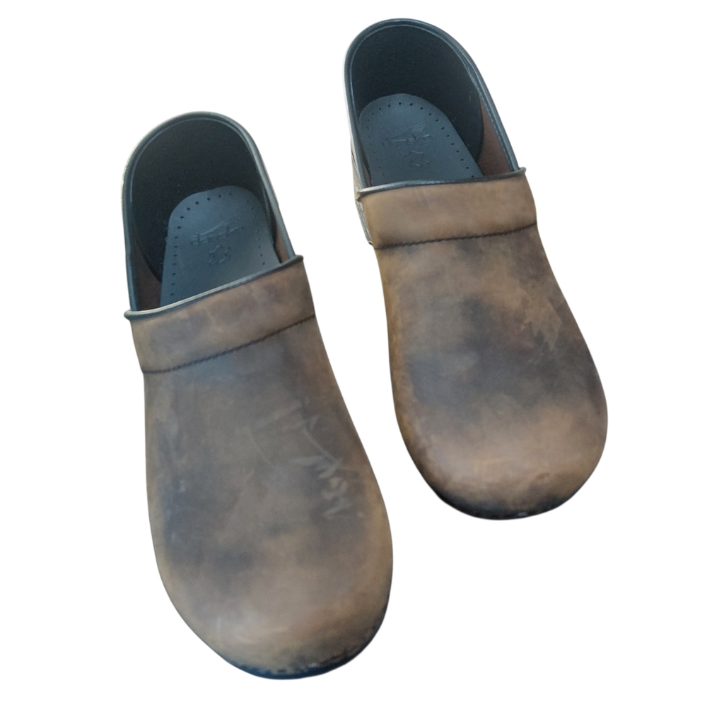 Dansko Brown Leather Clogs